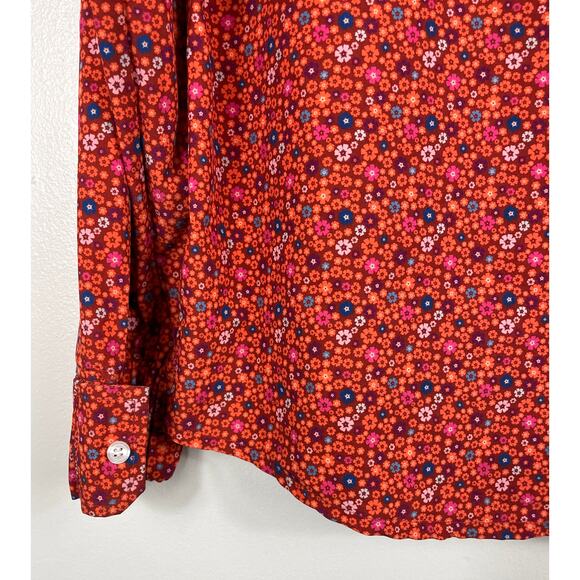 Joe & Bella Magnetic Button-Down Shirt Seth Orange Floral Print Men’s Medium - Picture 9 of 13